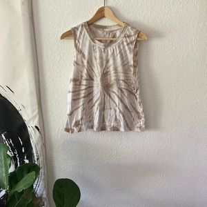 Sage collective crop top yoga tie dye tank
